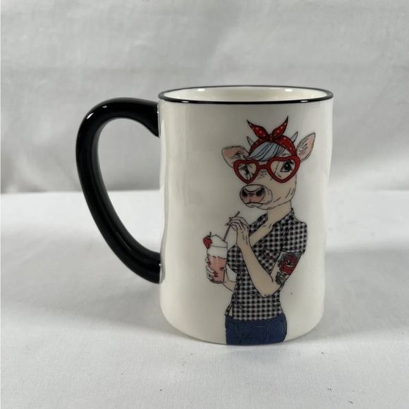 Hipster Animal Stoneware Coffee Mugs by Signature - Picture 2 of 5